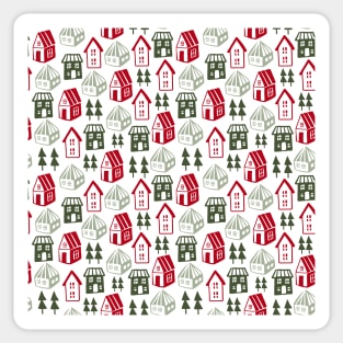 Scandinavian houses Sticker